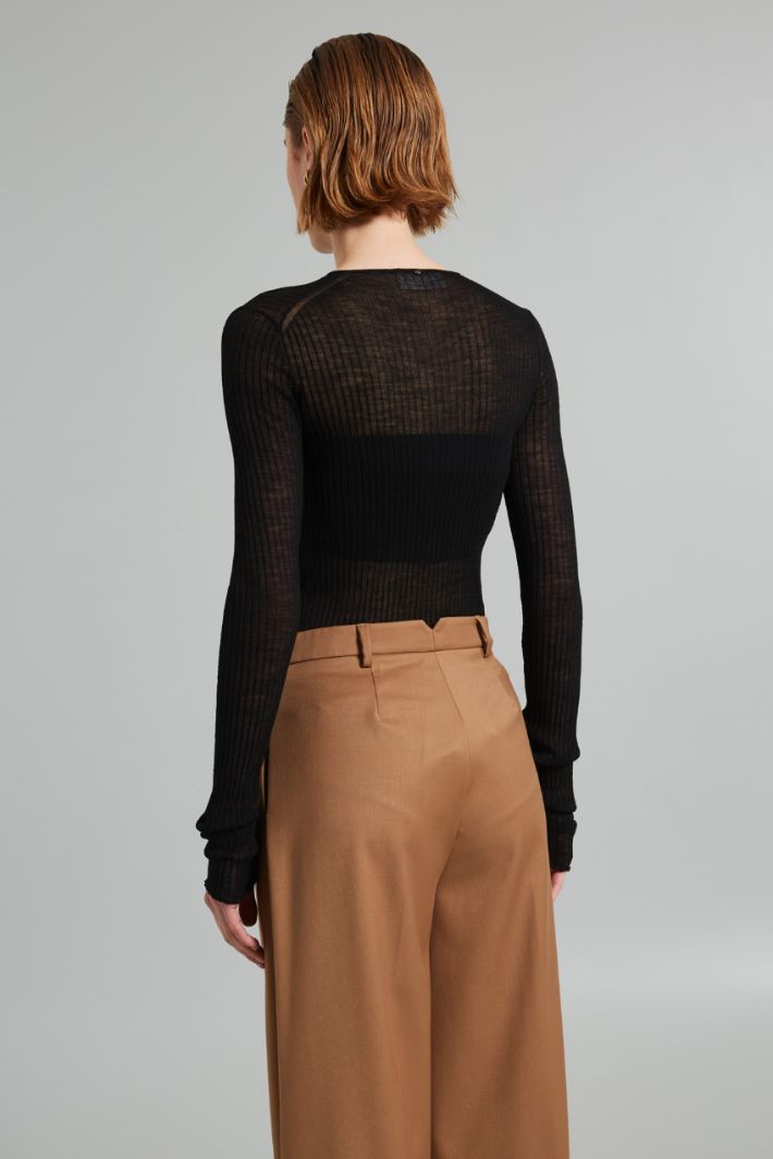 Body leggero con bottoni - NERO - Fashion Market - 4