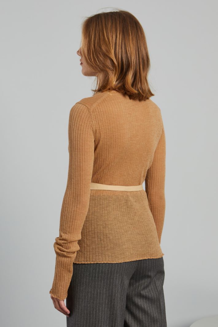 Top con cintura elastica - CAMMELLO - Fashion Market - 4
