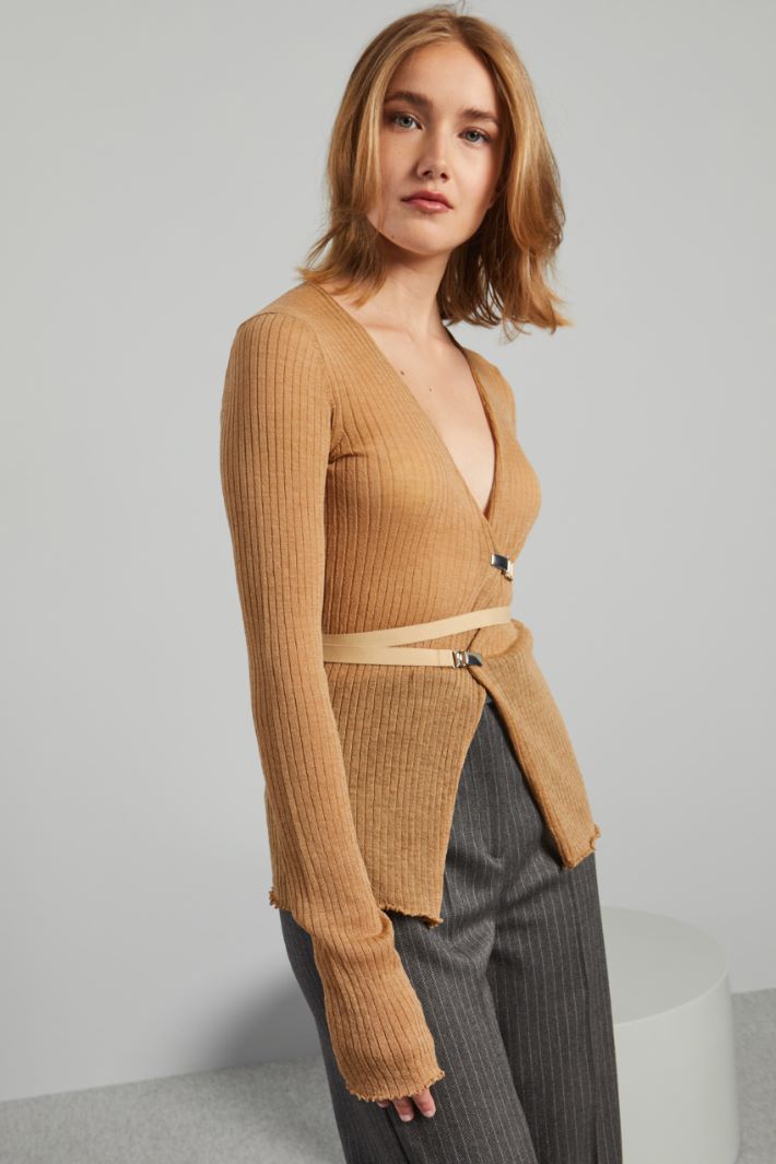 Top con cintura elastica - CAMMELLO - Fashion Market - 2