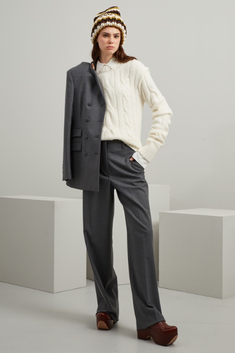 Maglia a trecce in alpaca - Fashion Market