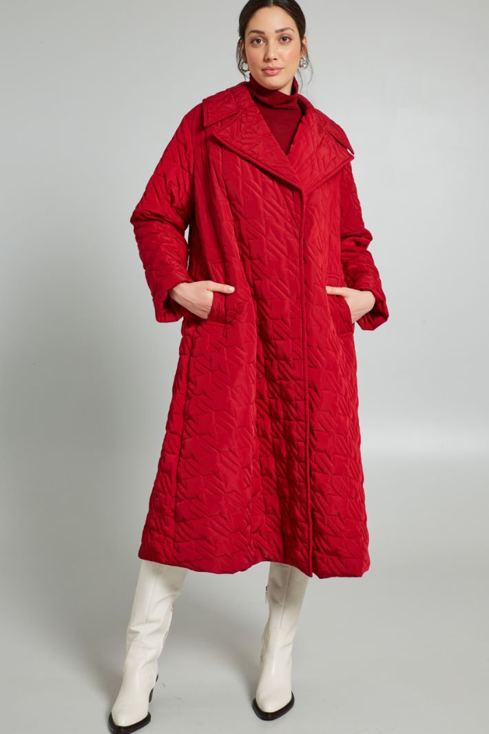 Imbottito lungo trapuntato - ROSSO - Fashion Market - 2