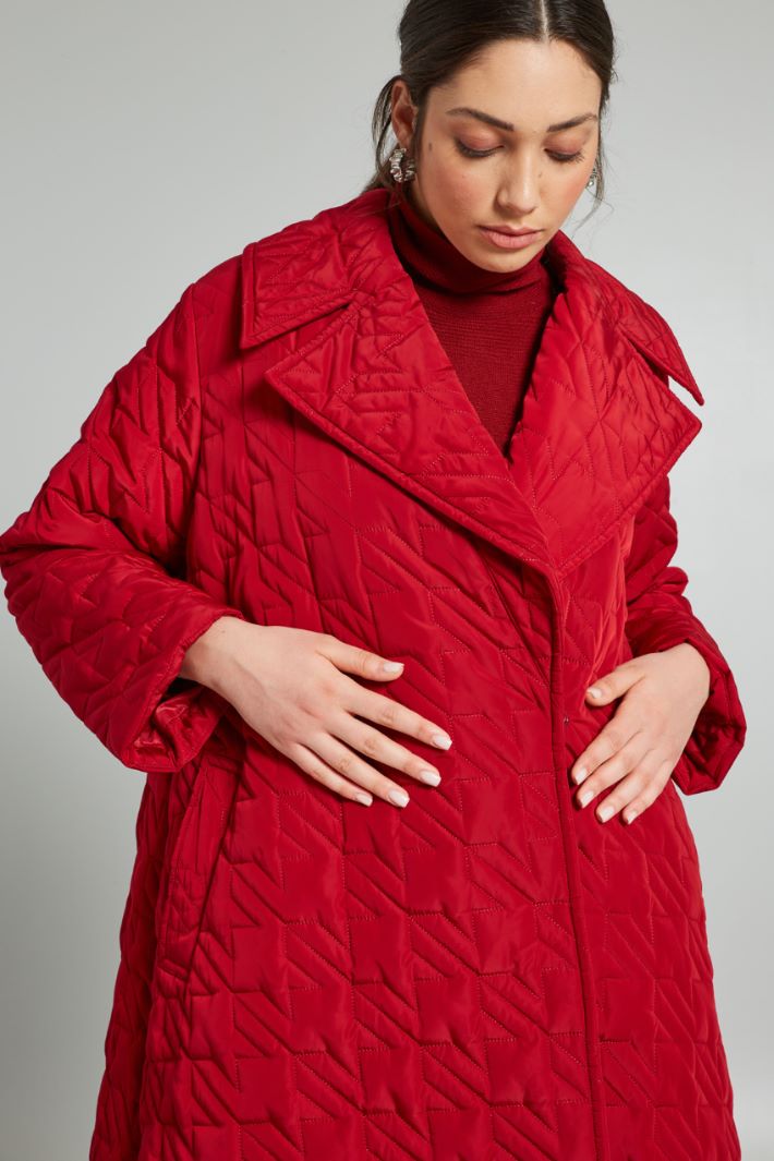Imbottito lungo trapuntato - ROSSO - Fashion Market - 3