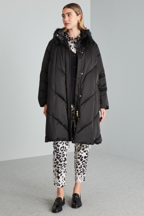 Imbottito con collo in pelo - Fashion Market