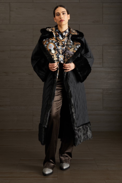 Imbottito lungo con pelliccia - Fashion Market