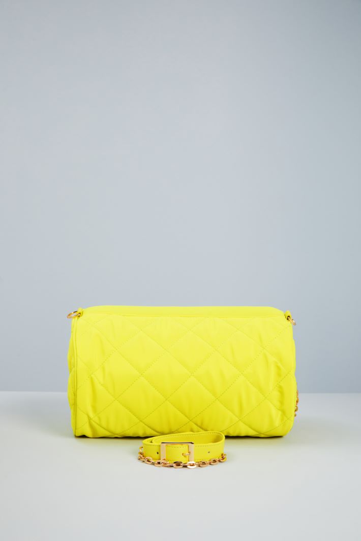 Borsa a cilindro in raso - GIALLO FLUO ORO - Fashion Market - 3