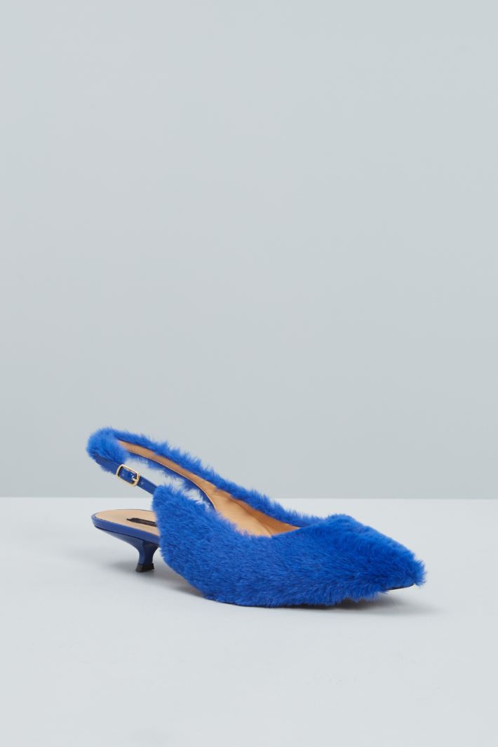 Slingback in tessuto morbido e caldo - BLUETTE - Fashion Market - 2