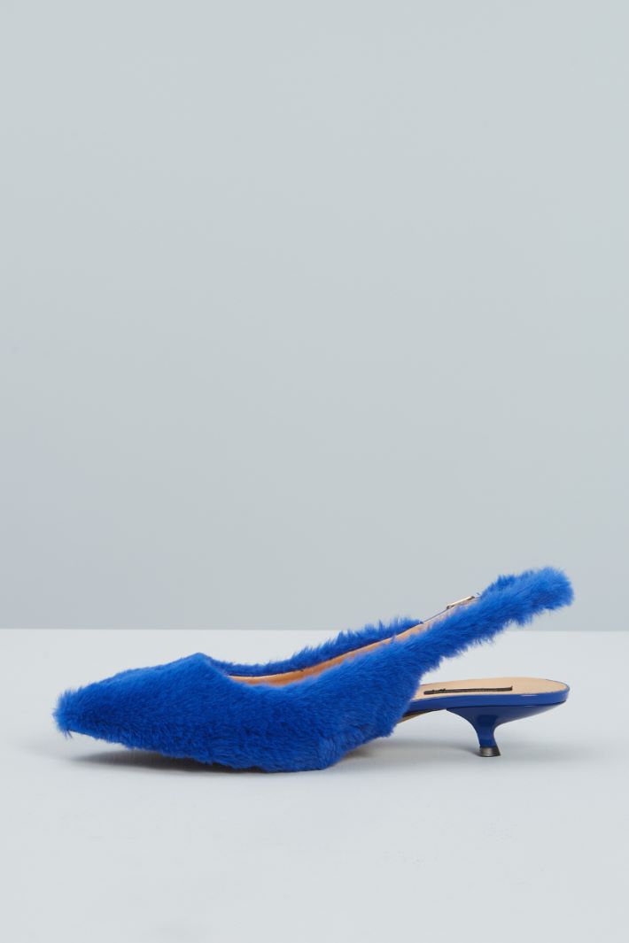 Slingback in tessuto morbido e caldo - BLUETTE - Fashion Market - 3