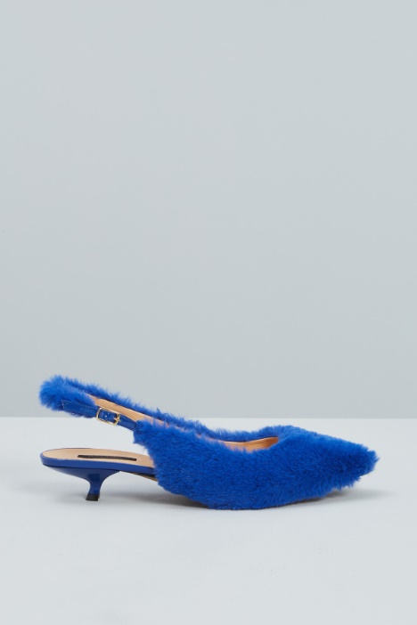 Slingback in tessuto morbido e caldo - Fashion Market