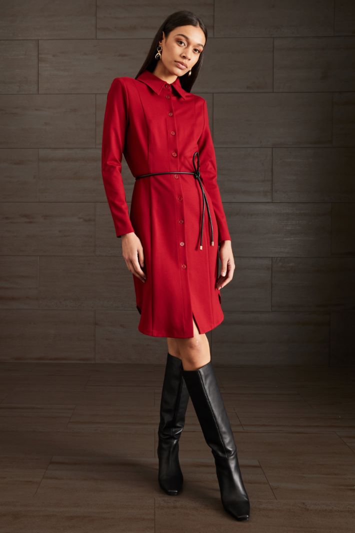 Chemisier in jersey - ROSSO CILIEGIA - Fashion Market - 2