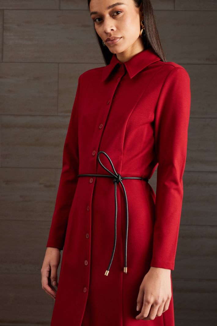 Chemisier in jersey - ROSSO CILIEGIA - Fashion Market - 3