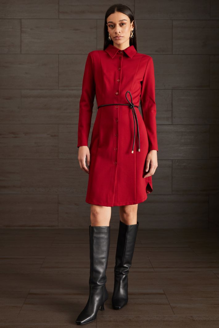 Chemisier in jersey - ROSSO CILIEGIA - Fashion Market