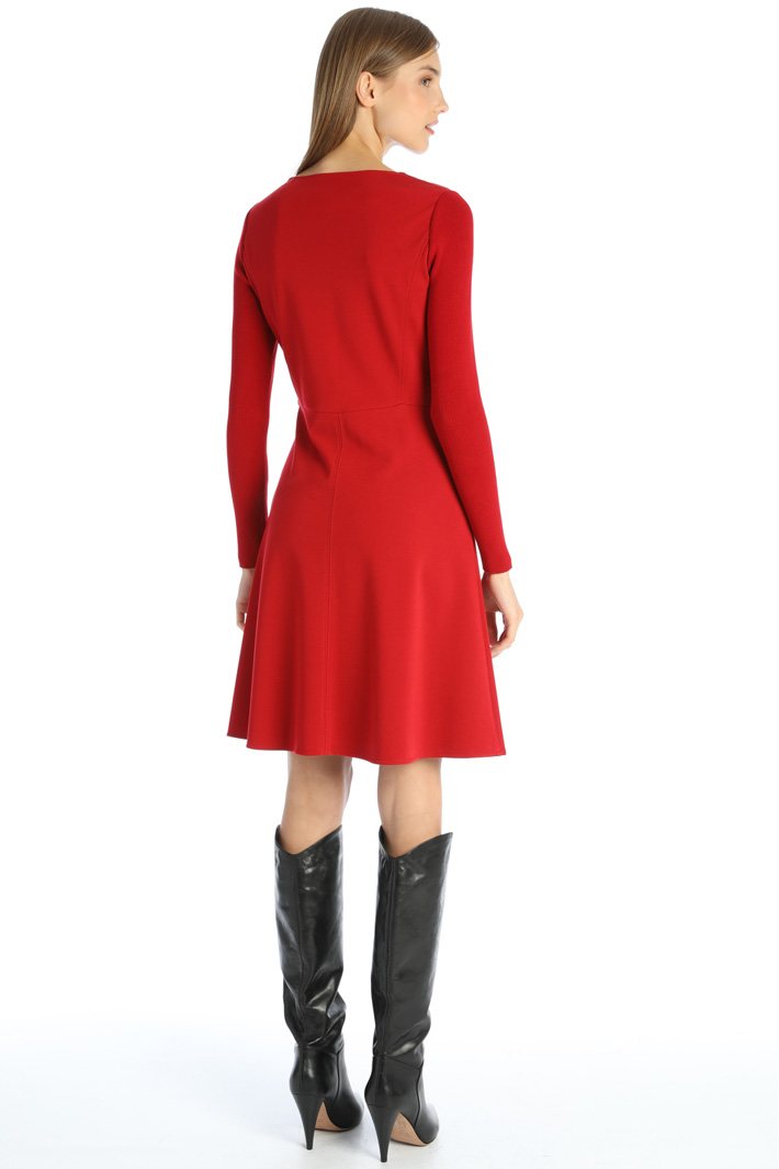 Abito in jersey compatto - ROSSO - Fashion Market - 2