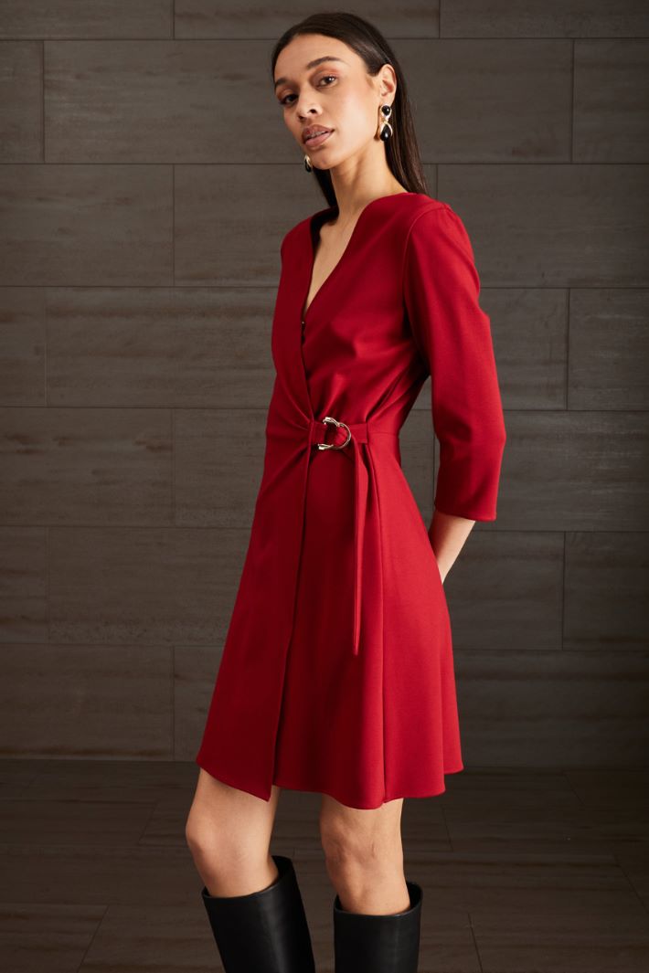 Abito a portafoglio - ROSSO CILIEGIA - Fashion Market - 2
