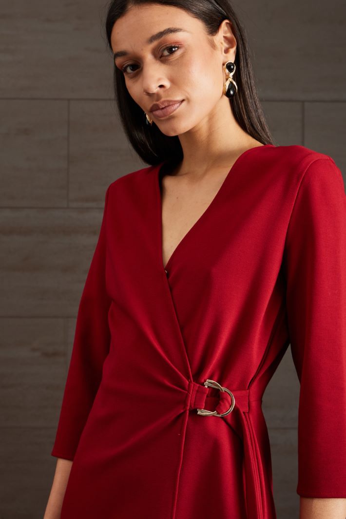 Abito a portafoglio - ROSSO CILIEGIA - Fashion Market - 3