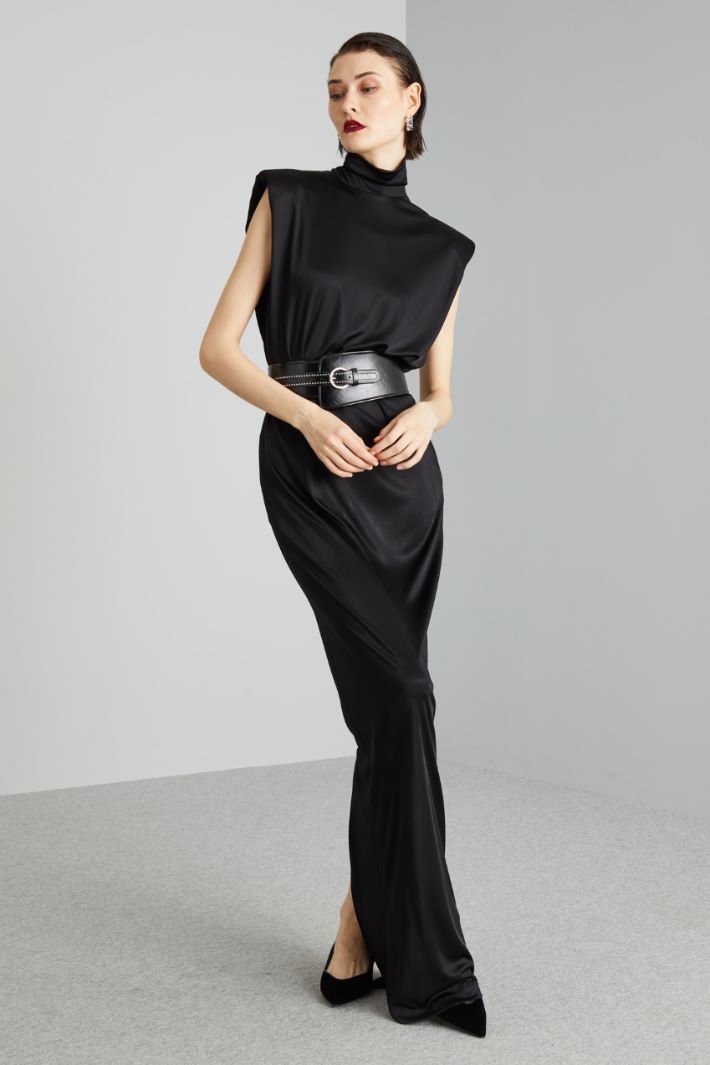 Abito con spalline in jersey - NERO - Fashion Market