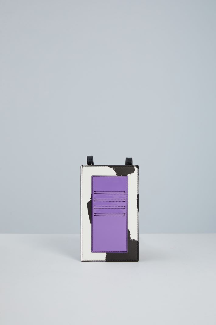 Portacellulare effetto saffiano - VIOLA BIANCO - Fashion Market