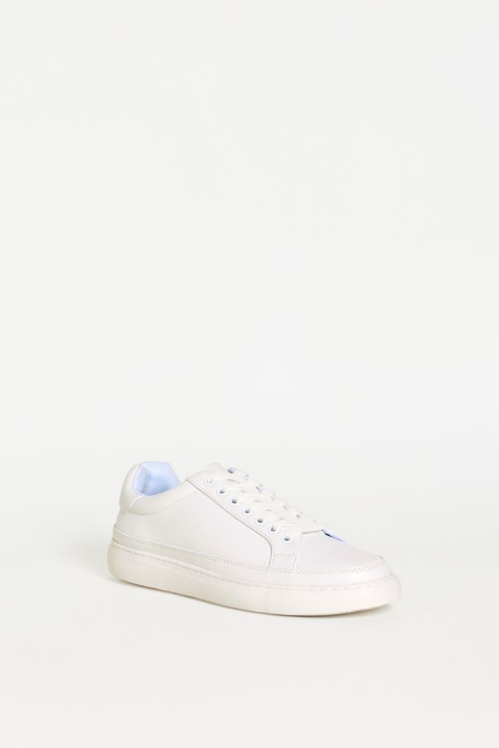Sneaker in tessuto spalmato - BIANCO - Fashion Market - 2