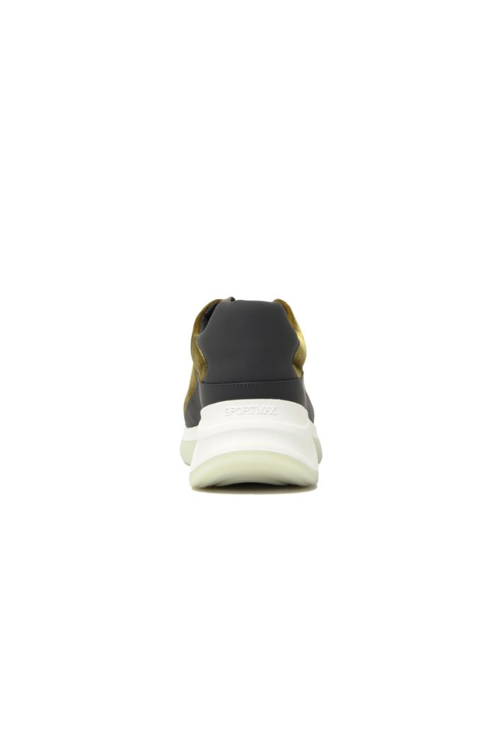 Sneakers in velluto - VERDE OLIVA - Fashion Market - 4