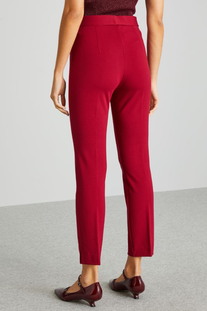 Pantaloni in jersey - ROSSO - Fashion Market - 4