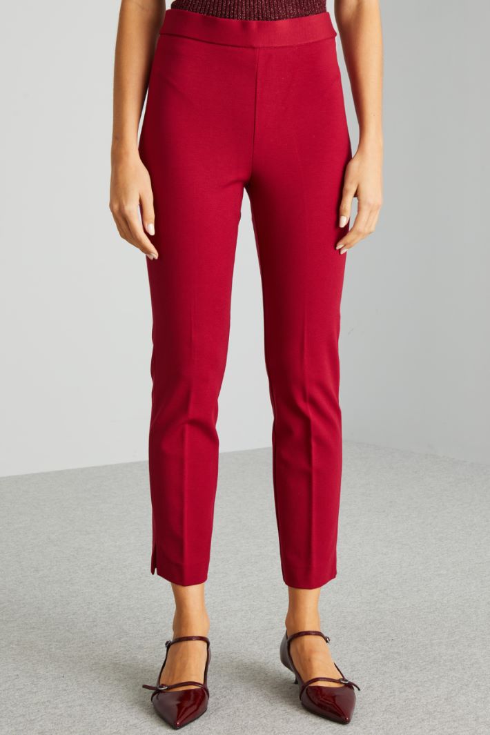 Pantaloni in jersey - ROSSO - Fashion Market - 2