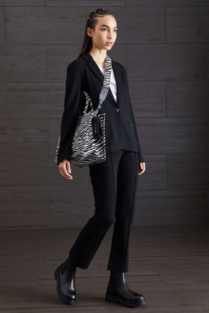 Pantaloni in jersey - NERO - Fashion Market