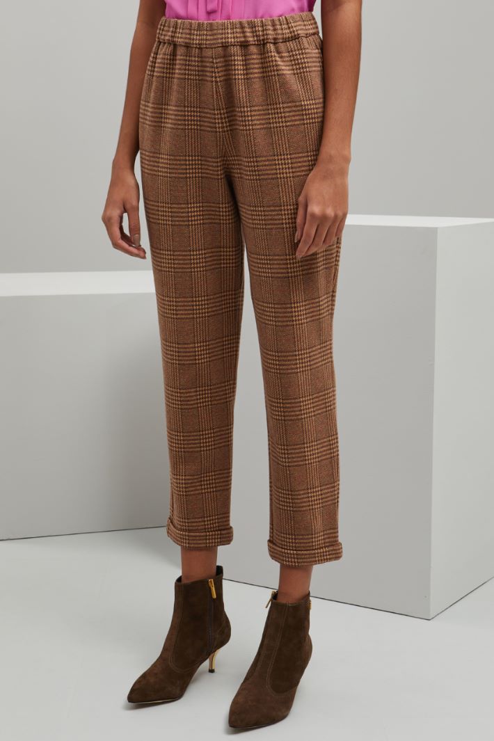 Pantaloni in jersey - CAMMELLO CACAO ROSSO - Fashion Market - 2