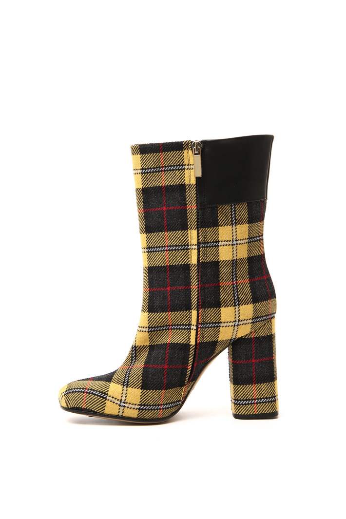 Stivaletti in tartan e pelle - GIALLO NERO - Fashion Market - 3