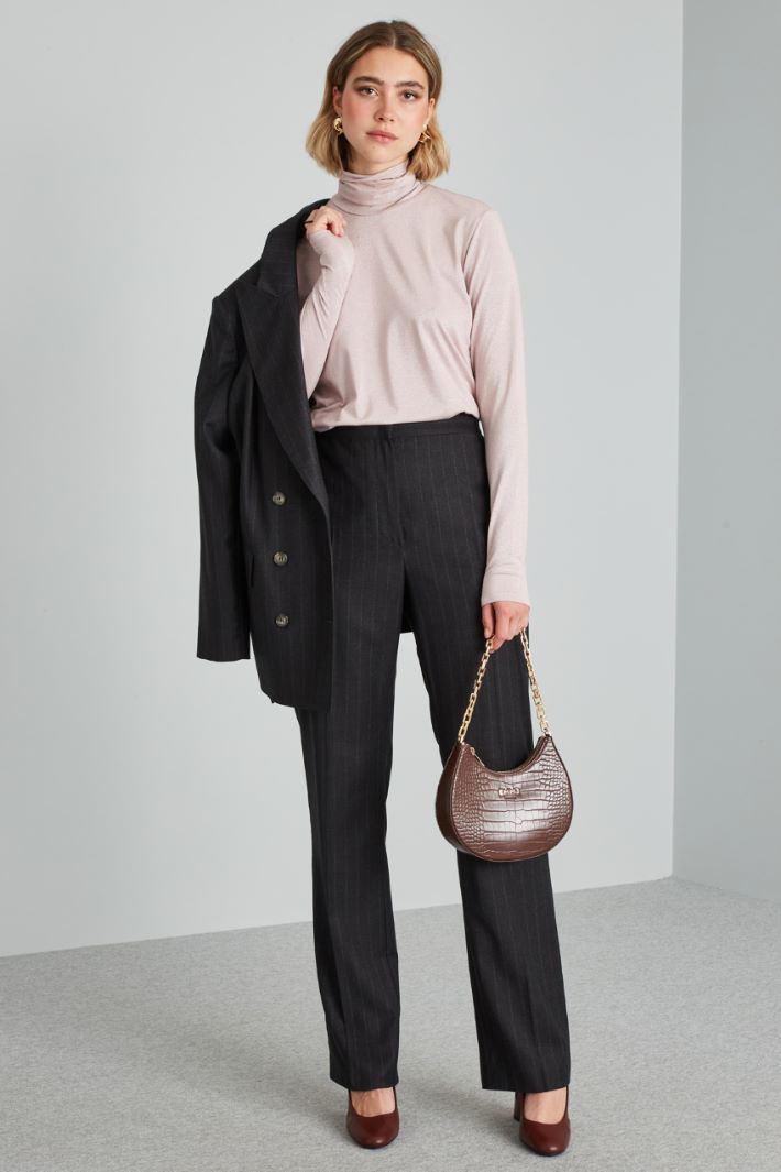 Dolcevita lamè - ROSA POLVERE - Fashion Market