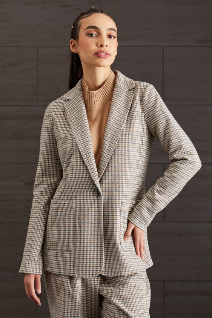 Blazer in jersey  - GRIGIO SABBIA OCRA - Fashion Market - 2
