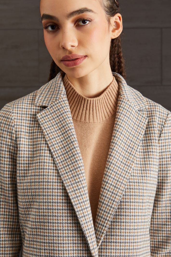 Blazer in jersey  - GRIGIO SABBIA OCRA - Fashion Market - 3