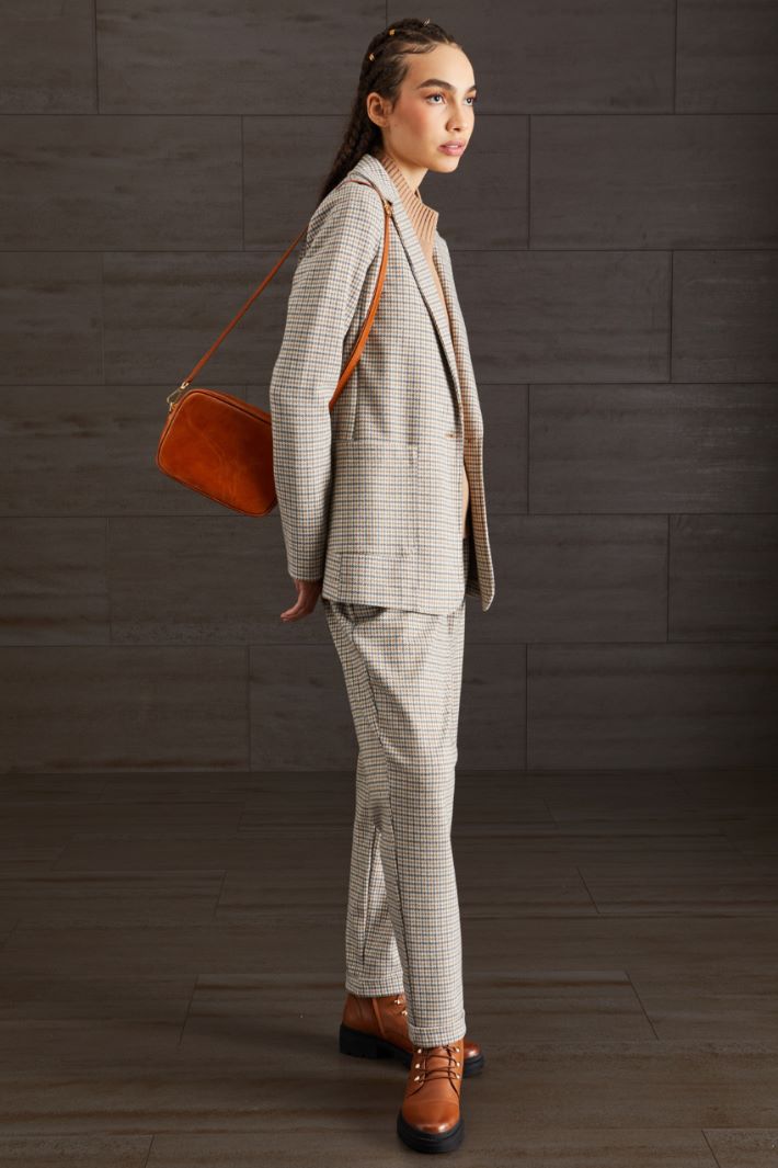 Blazer in jersey  - GRIGIO SABBIA OCRA - Fashion Market