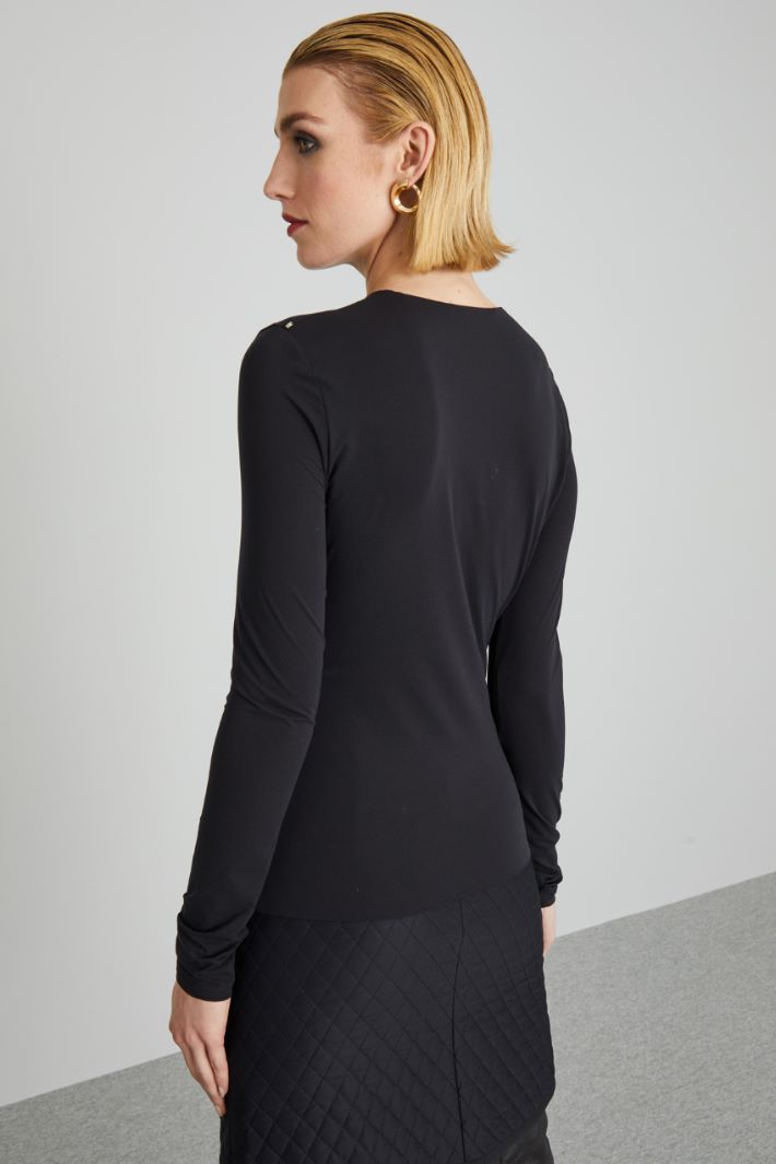 Top in jersey tecnico - NERO - Fashion Market - 4