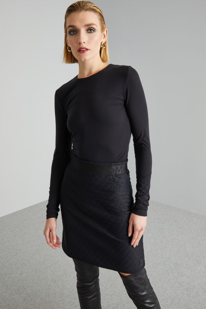 Top in jersey tecnico - NERO - Fashion Market - 2