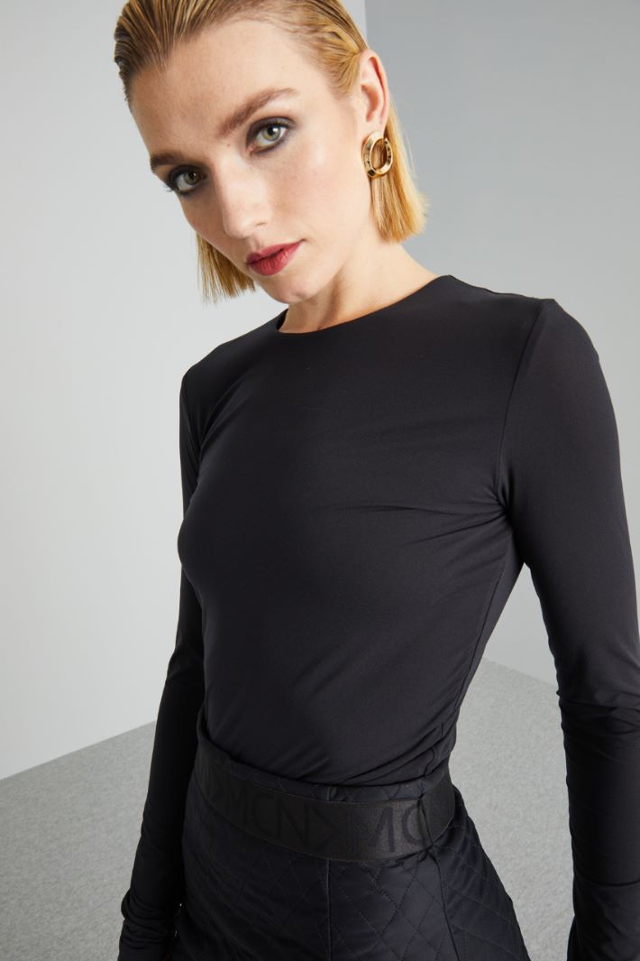 Top in jersey tecnico - NERO - Fashion Market - 3