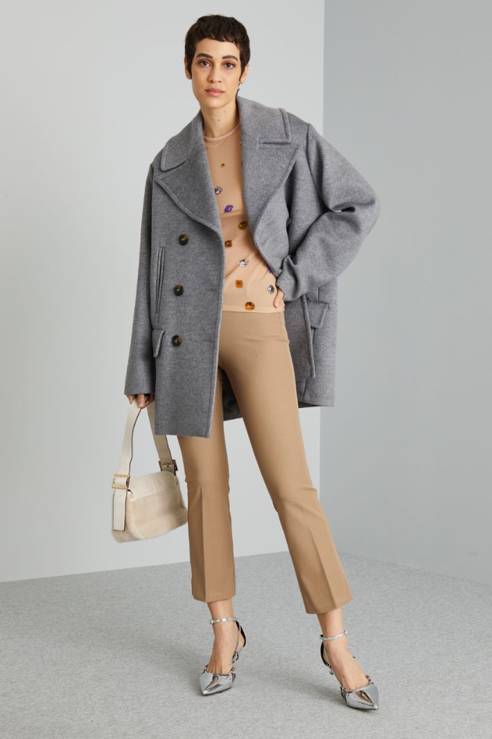 Top in jersey calza stampato - BISCOTTO ARANCIONE - Fashion Market