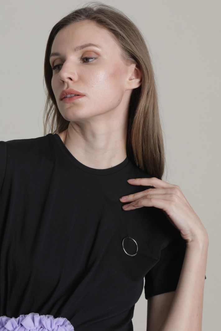 T-shirt in puro cotone - NERO - Fashion Market - 3