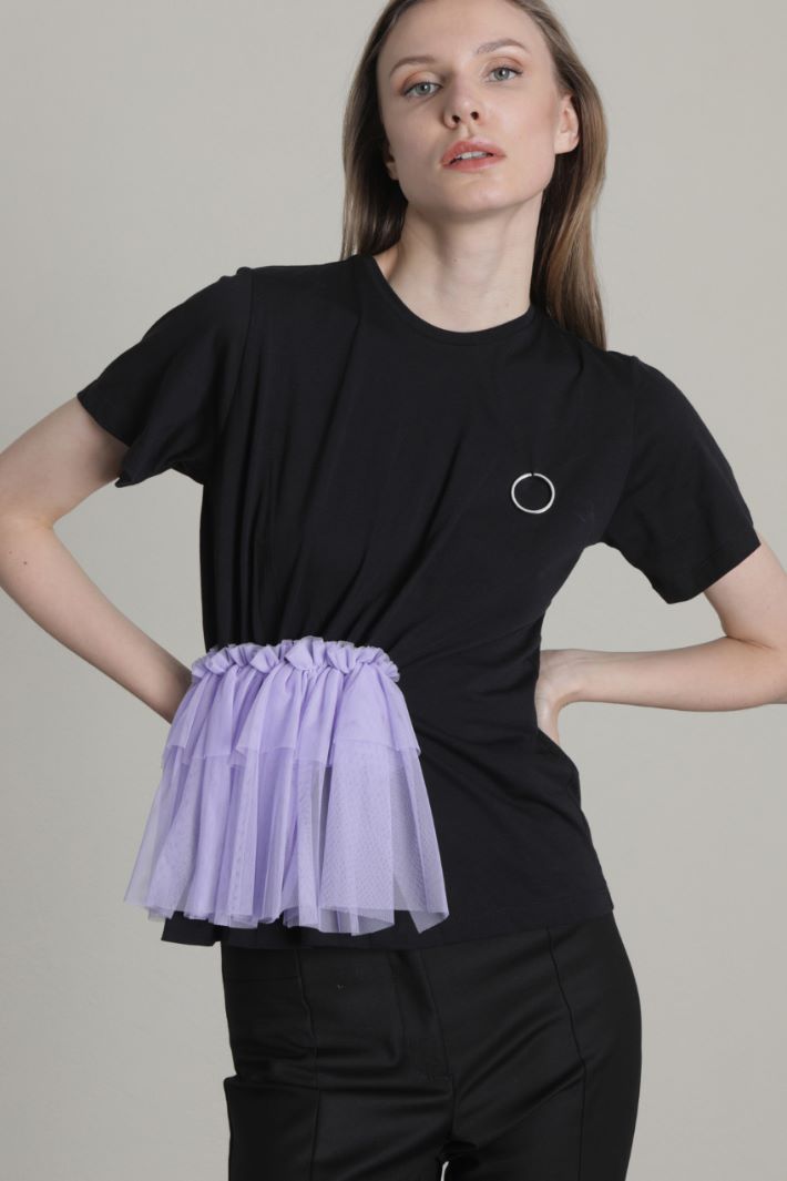 T-shirt in puro cotone - NERO - Fashion Market