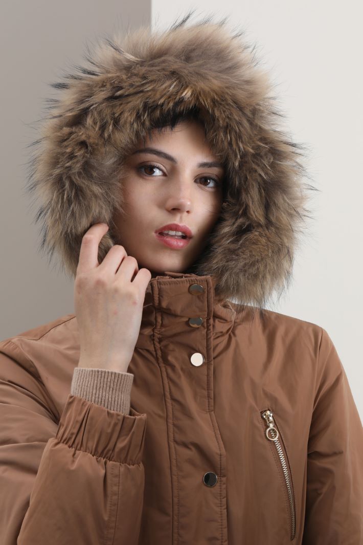 Parka con bordo in pelo - NOCCIOLA - Fashion Market - 3