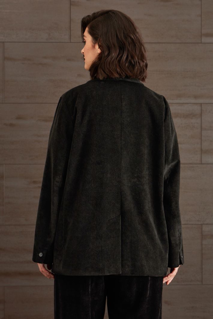 Blazer in velluto  - ANTRACITE - Fashion Market - 4