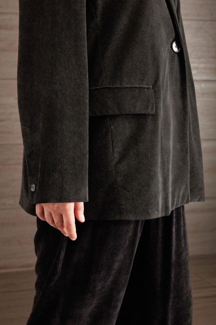 Blazer in velluto  - ANTRACITE - Fashion Market - 3