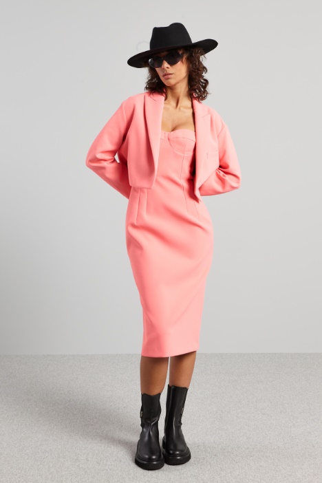 Giacca corta in cady pesante - Fashion Market