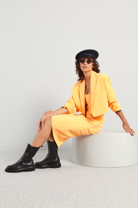 Giacca corta in cady pesante - Fashion Market