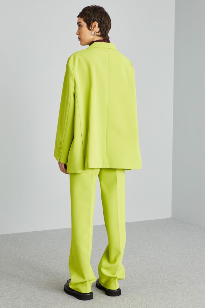 Blazer over in cady pesante - VERDE LIME - Fashion Market - 4