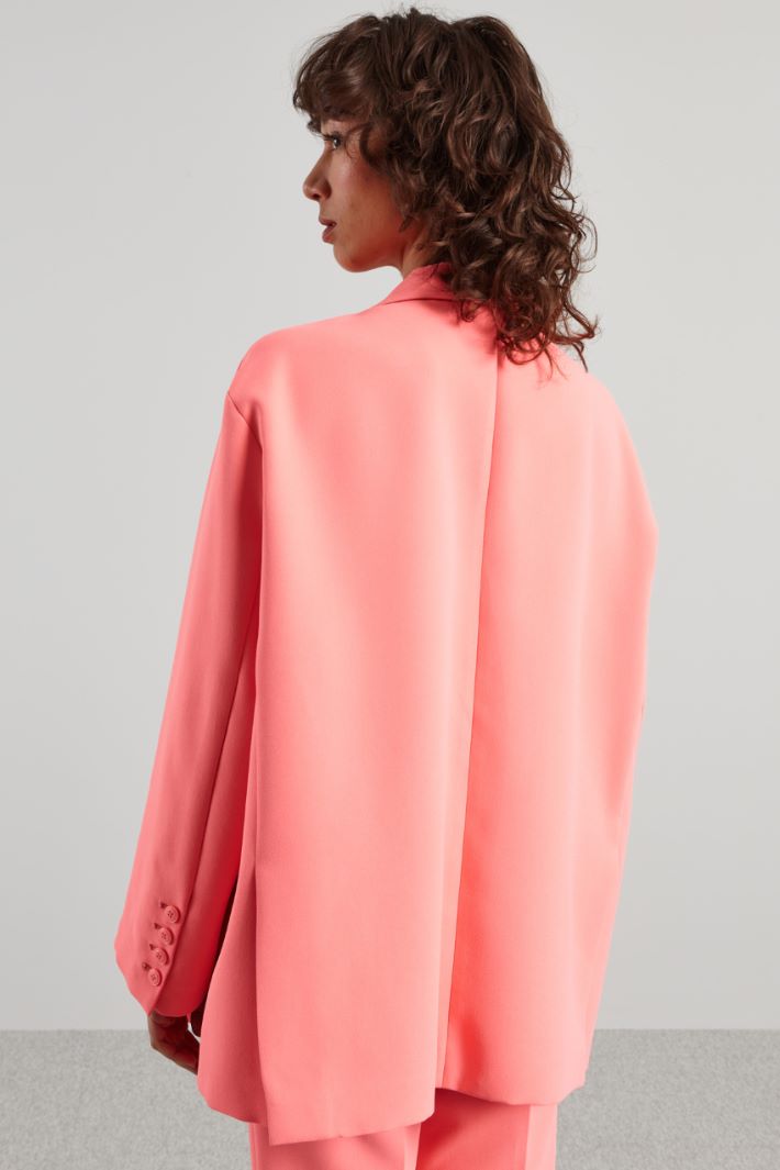Blazer over in cady pesante - ROSA ACCESO - Fashion Market - 4