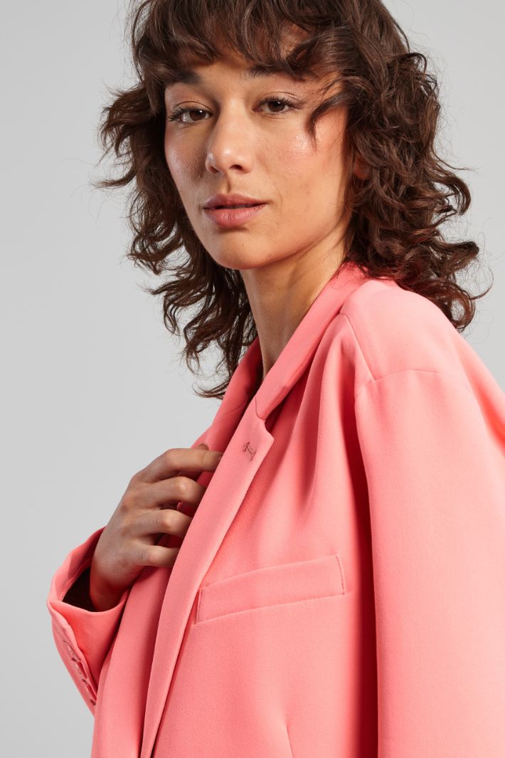 Blazer over in cady pesante - ROSA ACCESO - Fashion Market - 3