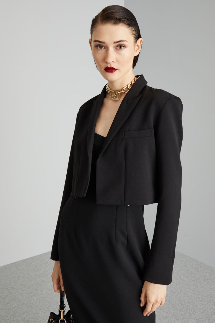 Spencer in cady pesante - NERO - Fashion Market - 2