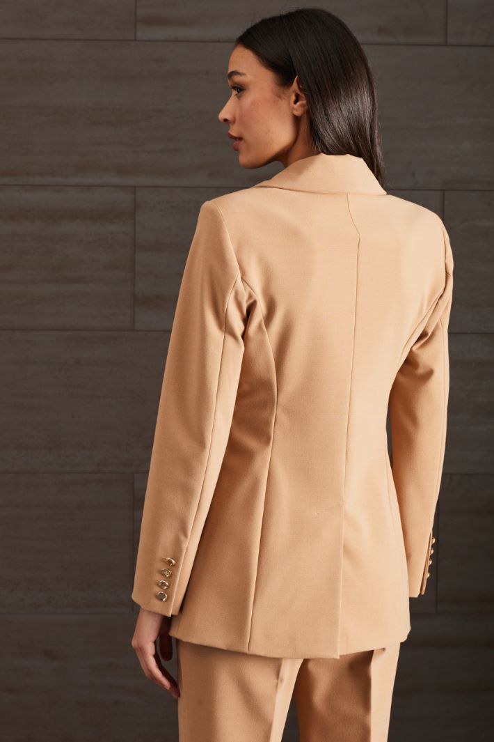 Blazer in tela di viscosa - CAMMELLO - Fashion Market - 4