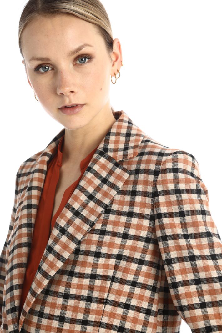 Blazer a fantasia - BEIGE NERO - Fashion Market - 3
