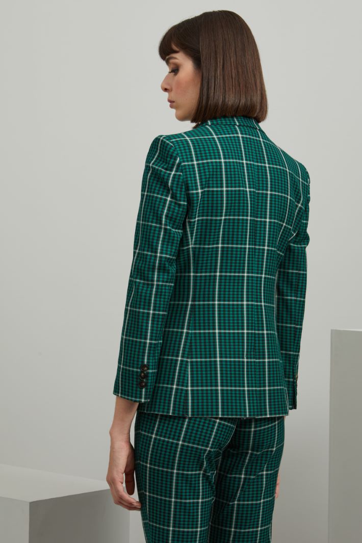 Blazer doppiopetto - VERDE NERO BIANCO - Fashion Market - 4