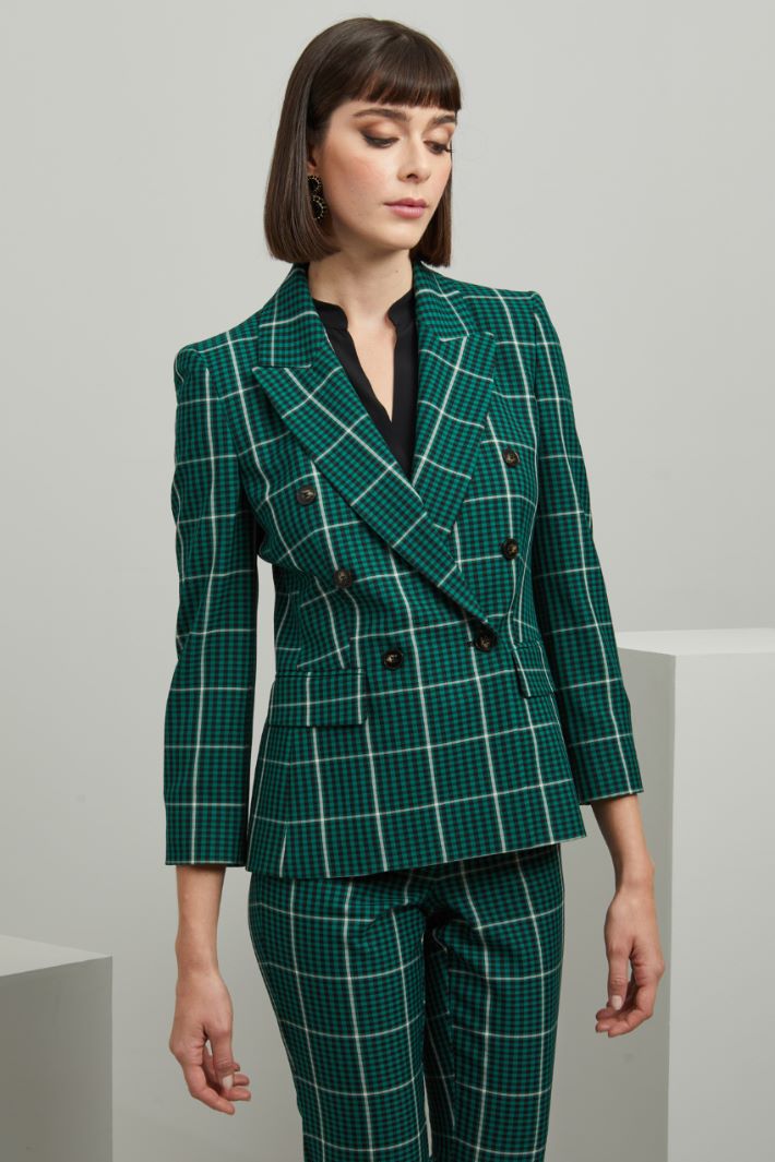 Blazer doppiopetto - VERDE NERO BIANCO - Fashion Market - 2